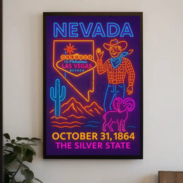 Las Vegas Neon Heritage Travel Poster PosterGoat