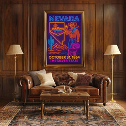 Las Vegas Neon Heritage Travel Poster PosterGoat