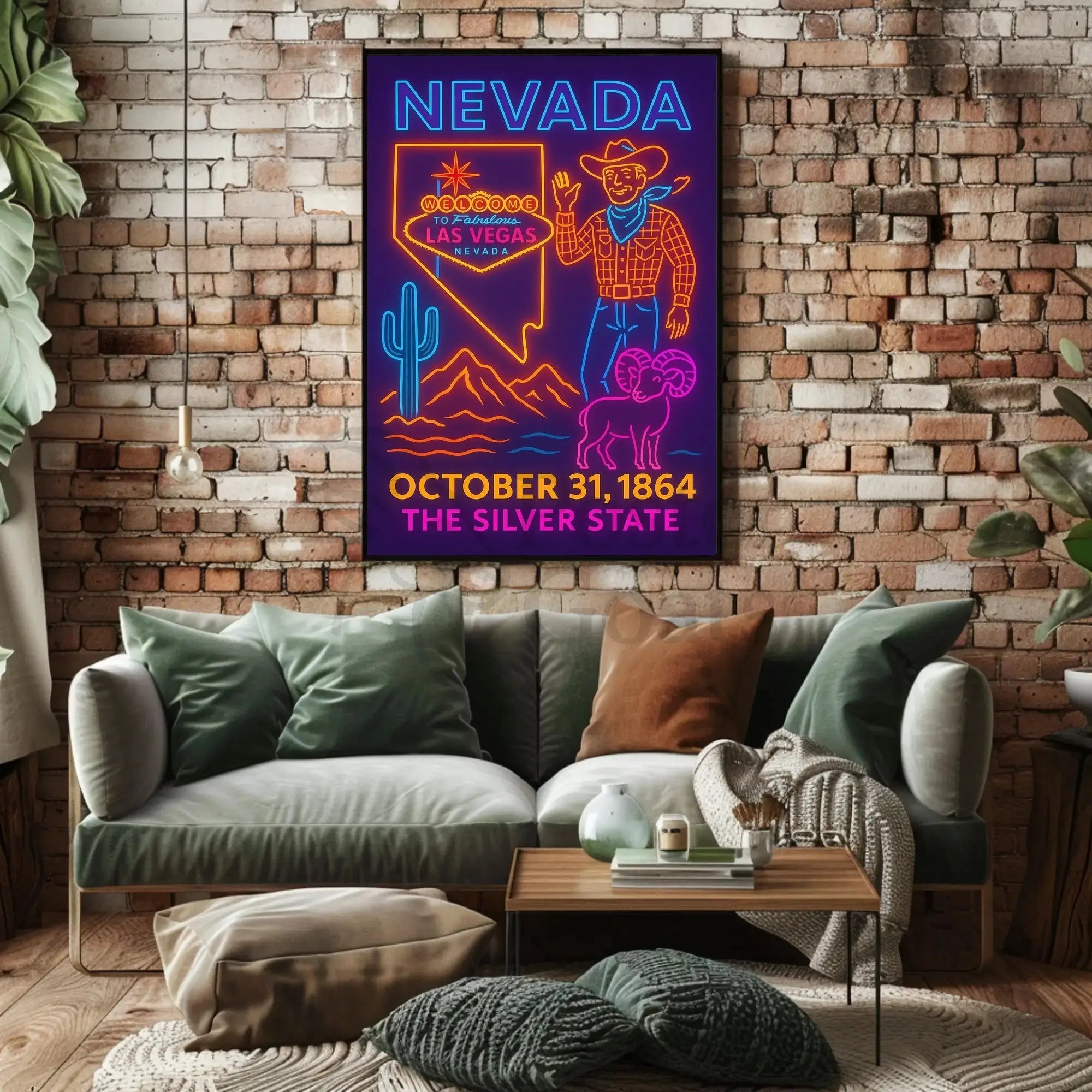 Las Vegas Neon Heritage Travel Poster PosterGoat