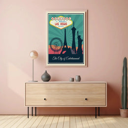 Las Vegas Retro Tourism Art Print Travel Poster PosterGoat