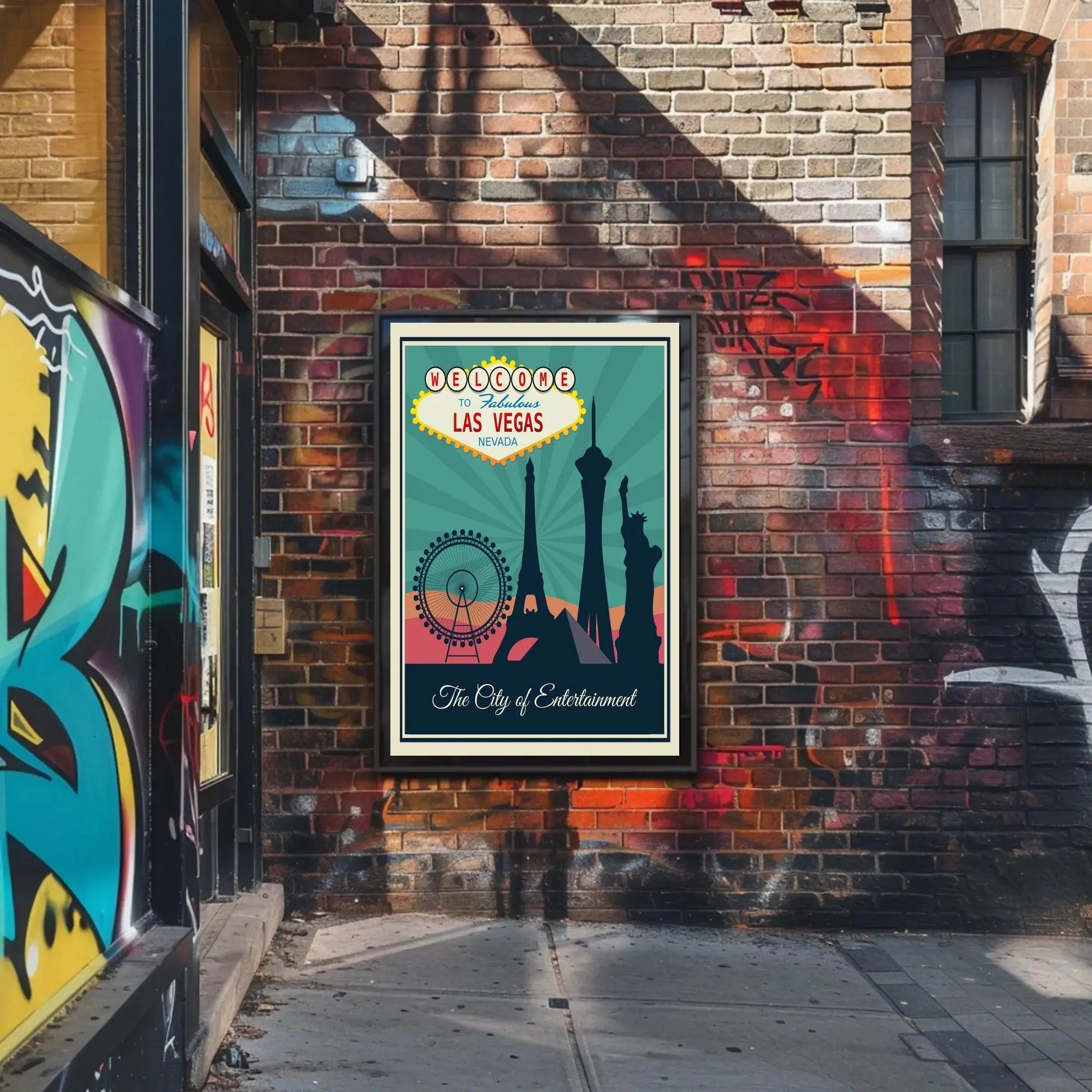 Las Vegas Retro Tourism Art Print Travel Poster PosterGoat