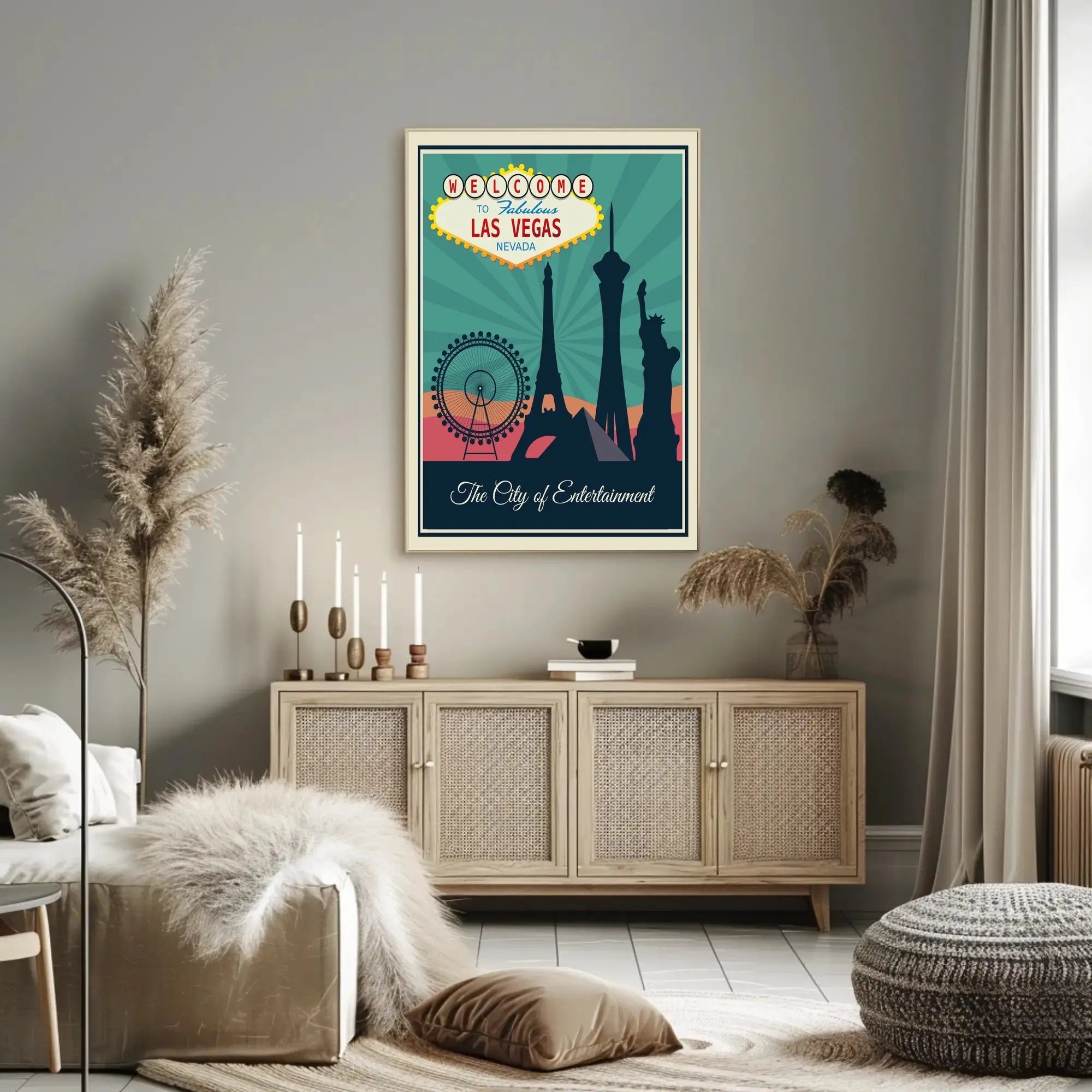Las Vegas Retro Tourism Art Print Travel Poster PosterGoat