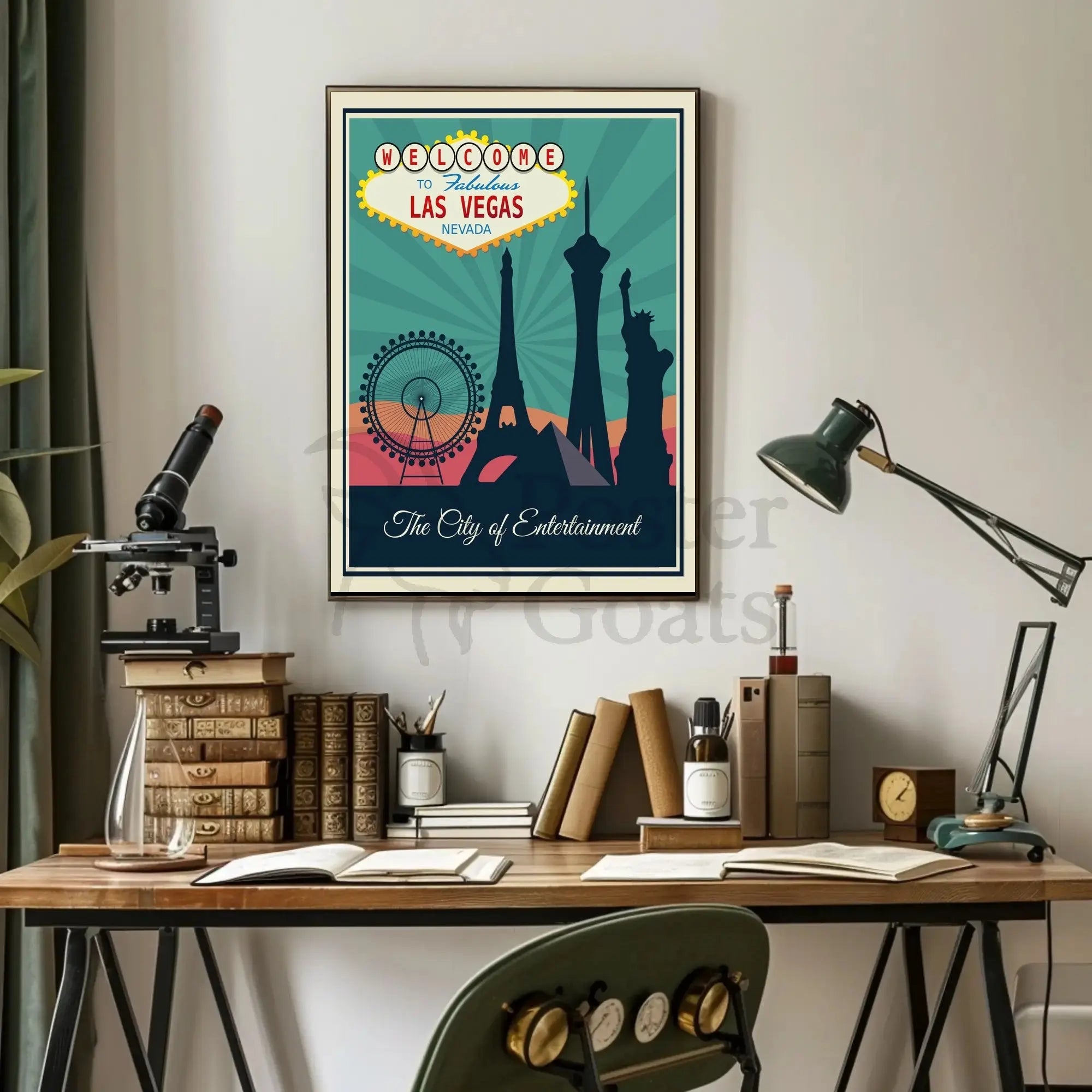 Las Vegas Retro Tourism Art Print Travel Poster PosterGoat