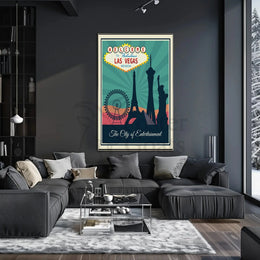 Las Vegas Retro Tourism Art Print Travel Poster PosterGoat