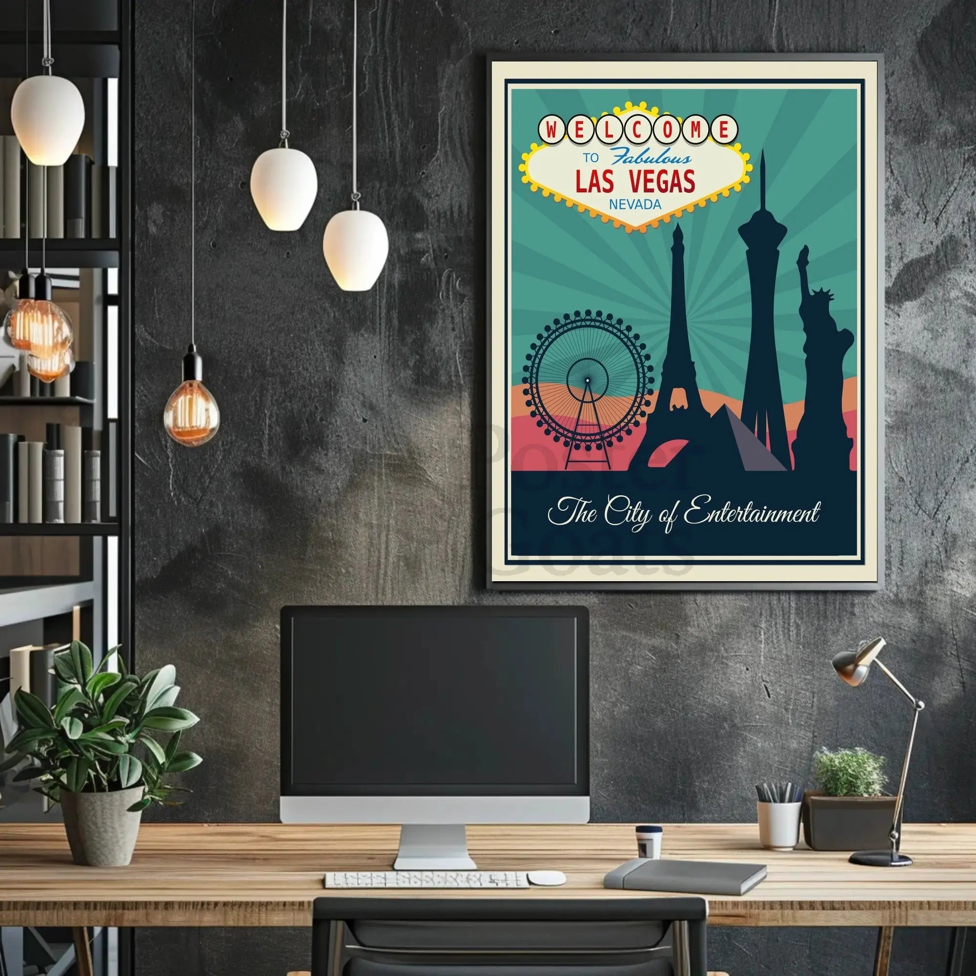 Las Vegas Retro Tourism Art Print Travel Poster PosterGoat