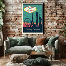 Las Vegas Retro Tourism Art Print Travel Poster PosterGoat
