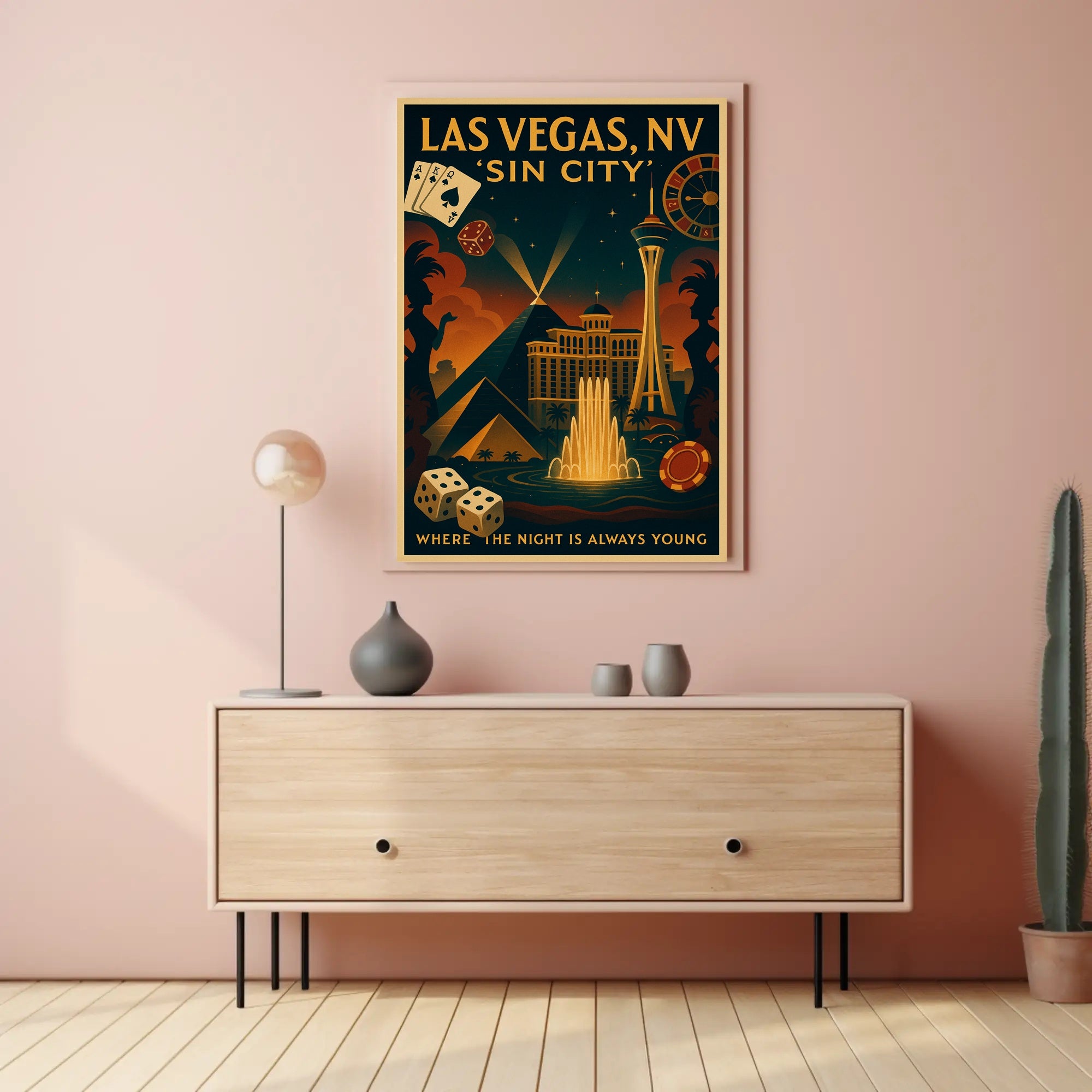 Las Vegas Sin City Poster PosterGoat