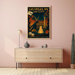 Las Vegas Sin City Poster PosterGoat