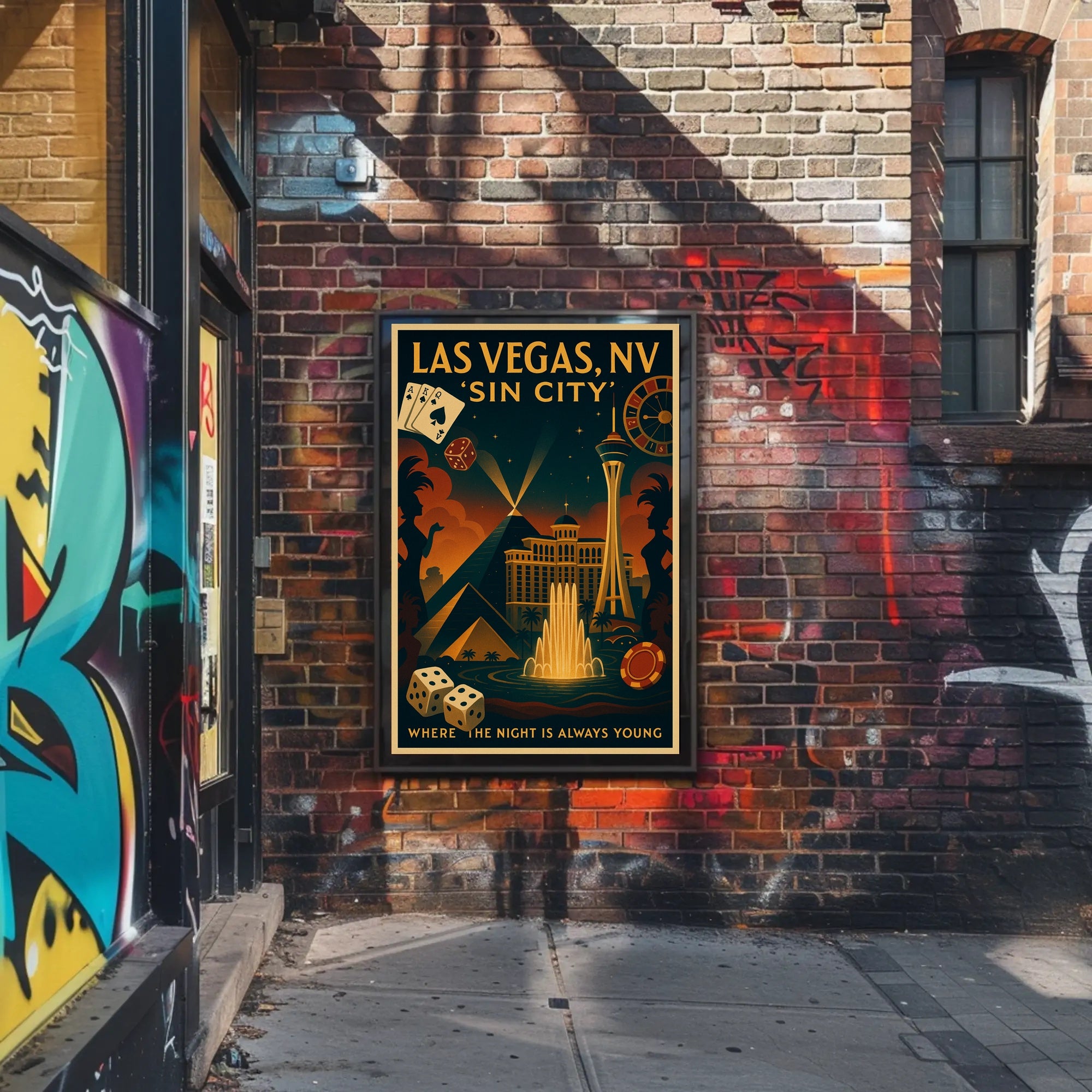 Las Vegas Sin City Poster PosterGoat