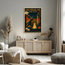 Las Vegas Sin City Poster PosterGoat