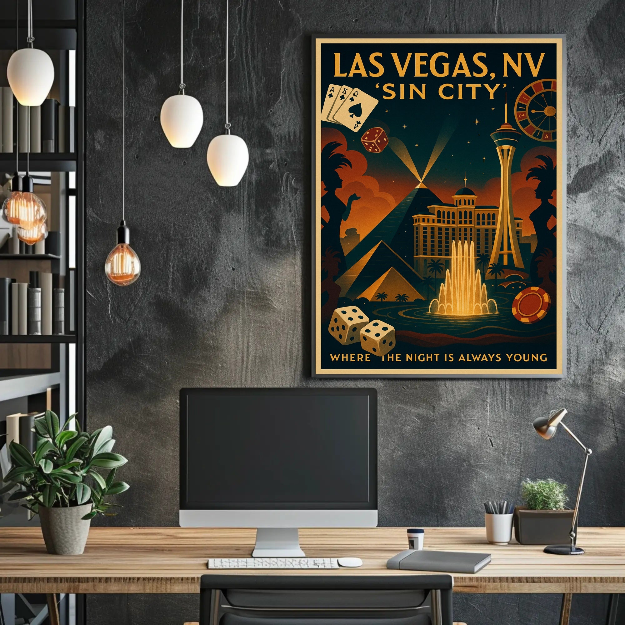 Las Vegas Sin City Poster PosterGoat