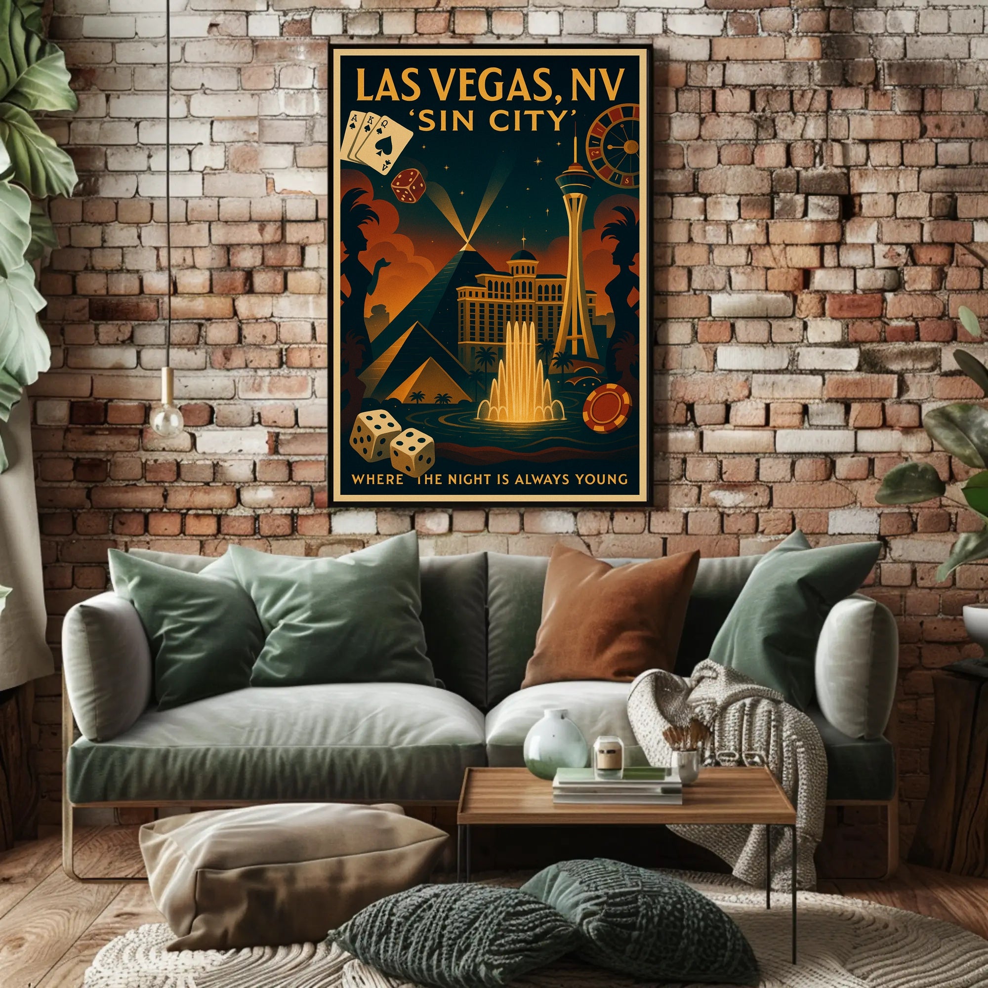 Las Vegas Sin City Poster PosterGoat