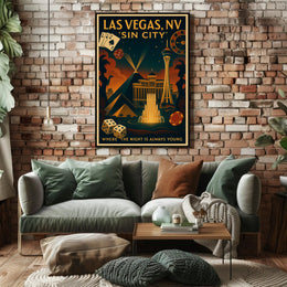 Las Vegas Sin City Poster PosterGoat