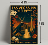 Las Vegas Sin City Poster PosterGoat