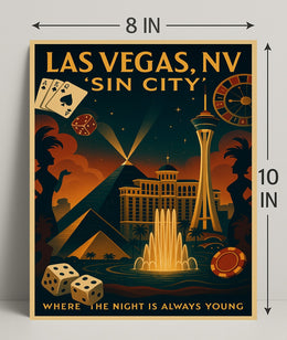 Las Vegas Sin City Poster PosterGoat
