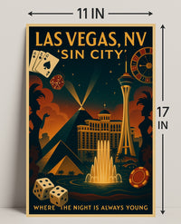 Las Vegas Sin City Poster PosterGoat