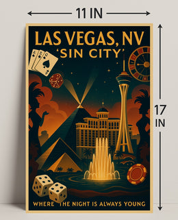 Las Vegas Sin City Poster PosterGoat