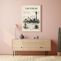 Las Vegas Skyline Poster PosterGoat