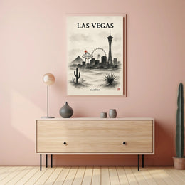 Las Vegas Skyline Poster PosterGoat