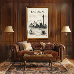 Las Vegas Skyline Poster PosterGoat