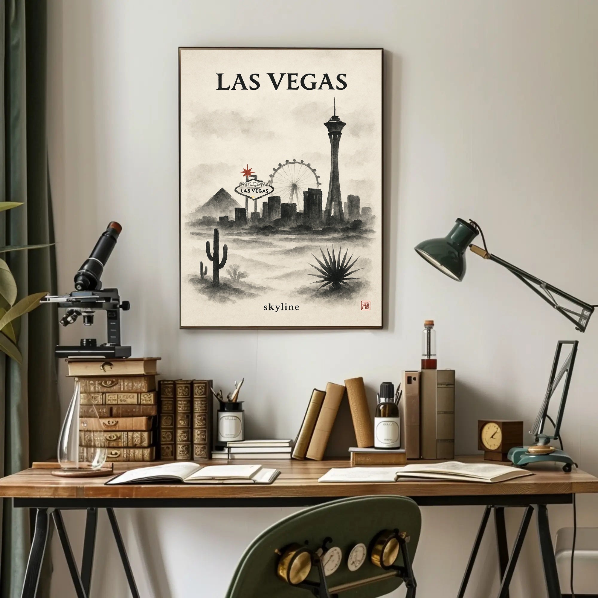 Las Vegas Skyline Poster PosterGoat
