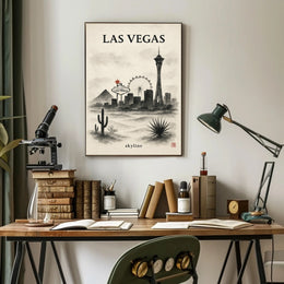 Las Vegas Skyline Poster PosterGoat