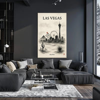 Las Vegas Skyline Poster PosterGoat