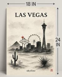 Las Vegas Skyline Poster PosterGoat