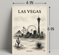Las Vegas Skyline Poster PosterGoat