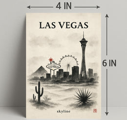Las Vegas Skyline Poster PosterGoat