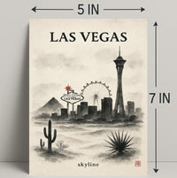 Las Vegas Skyline Poster PosterGoat