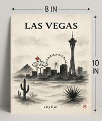 Las Vegas Skyline Poster PosterGoat