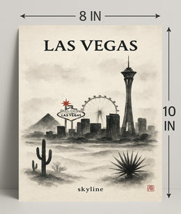 Las Vegas Skyline Poster PosterGoat