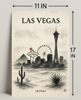 Las Vegas Skyline Poster PosterGoat