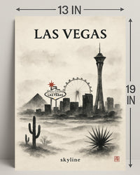 Las Vegas Skyline Poster PosterGoat