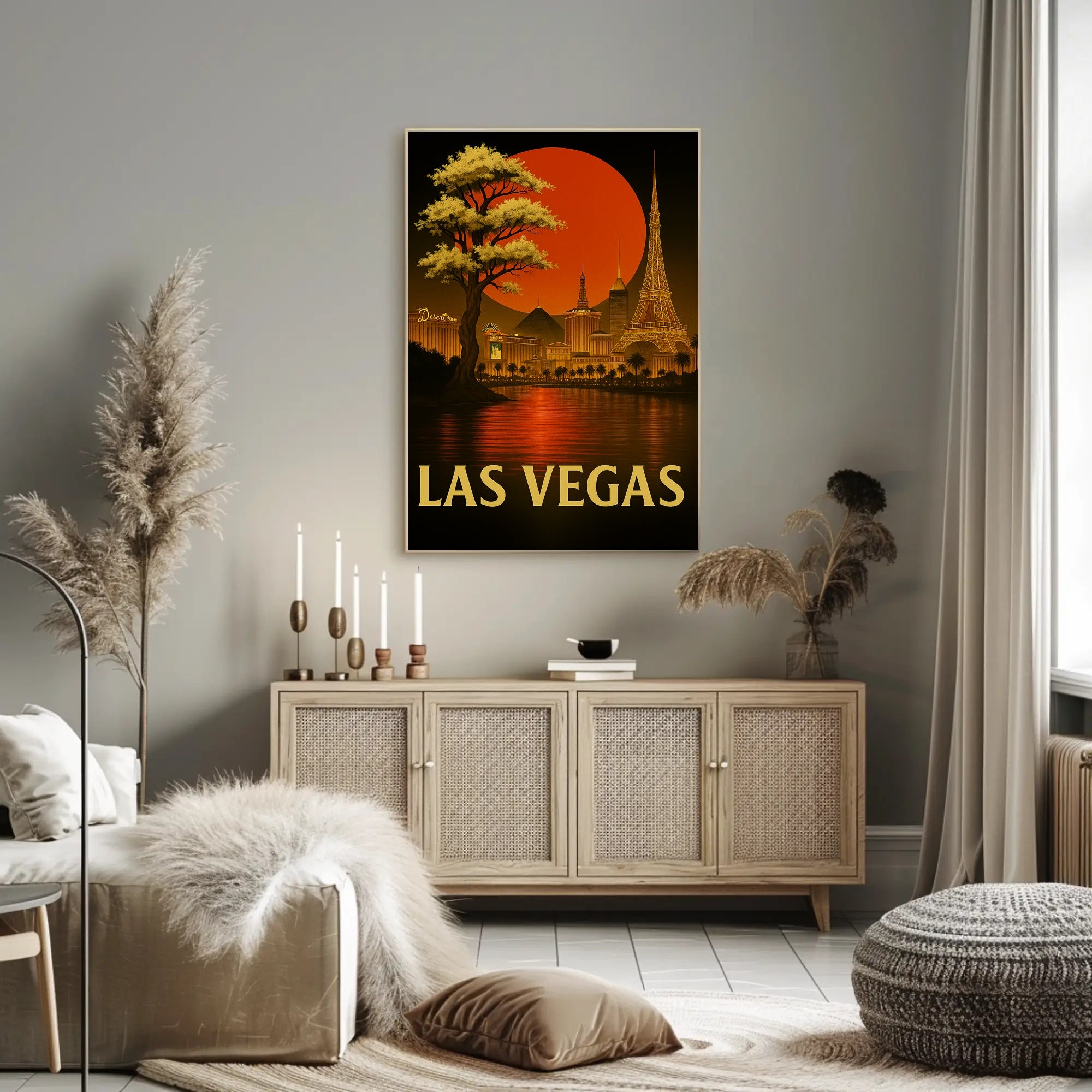 Las Vegas Skyline Poster PosterGoat