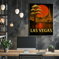 Las Vegas Skyline Poster PosterGoat