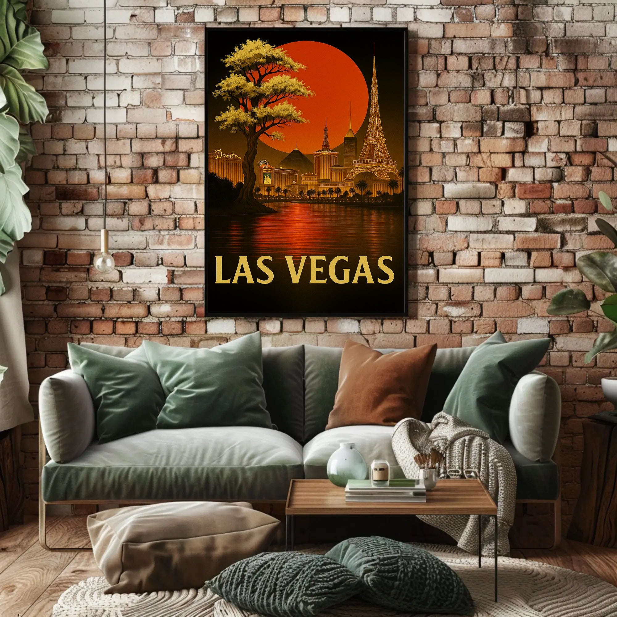 Las Vegas Skyline Poster PosterGoat