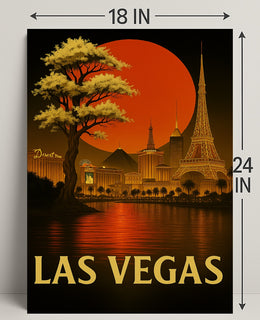 Las Vegas Skyline Poster PosterGoat