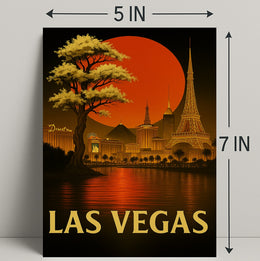 Las Vegas Skyline Poster PosterGoat