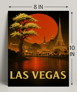 Las Vegas Skyline Poster PosterGoat