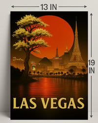Las Vegas Skyline Poster PosterGoat