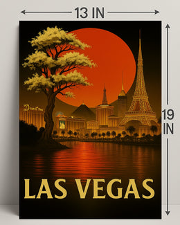 Las Vegas Skyline Poster PosterGoat