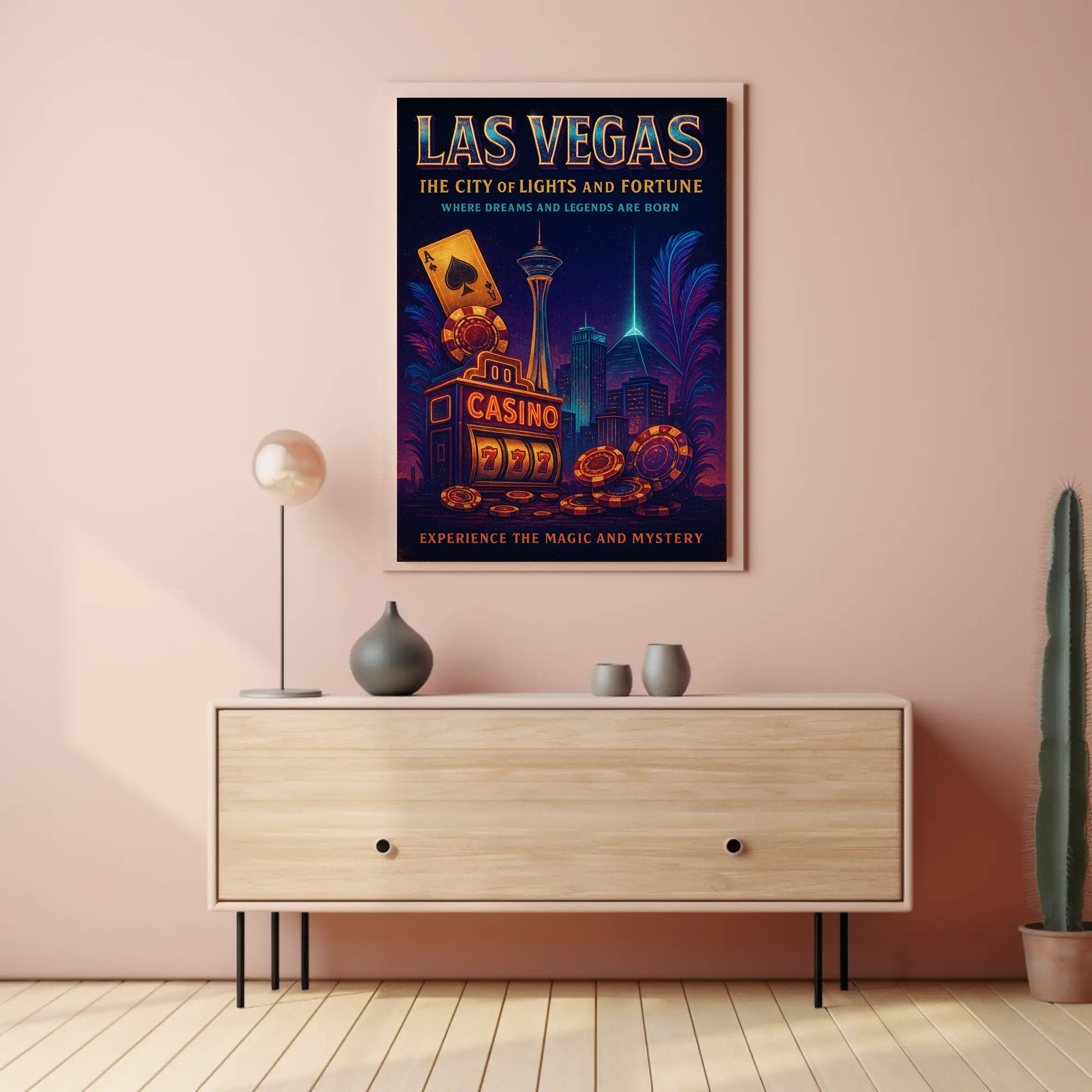 Las Vegas The City of Lights and Fortune Poster PosterGoat