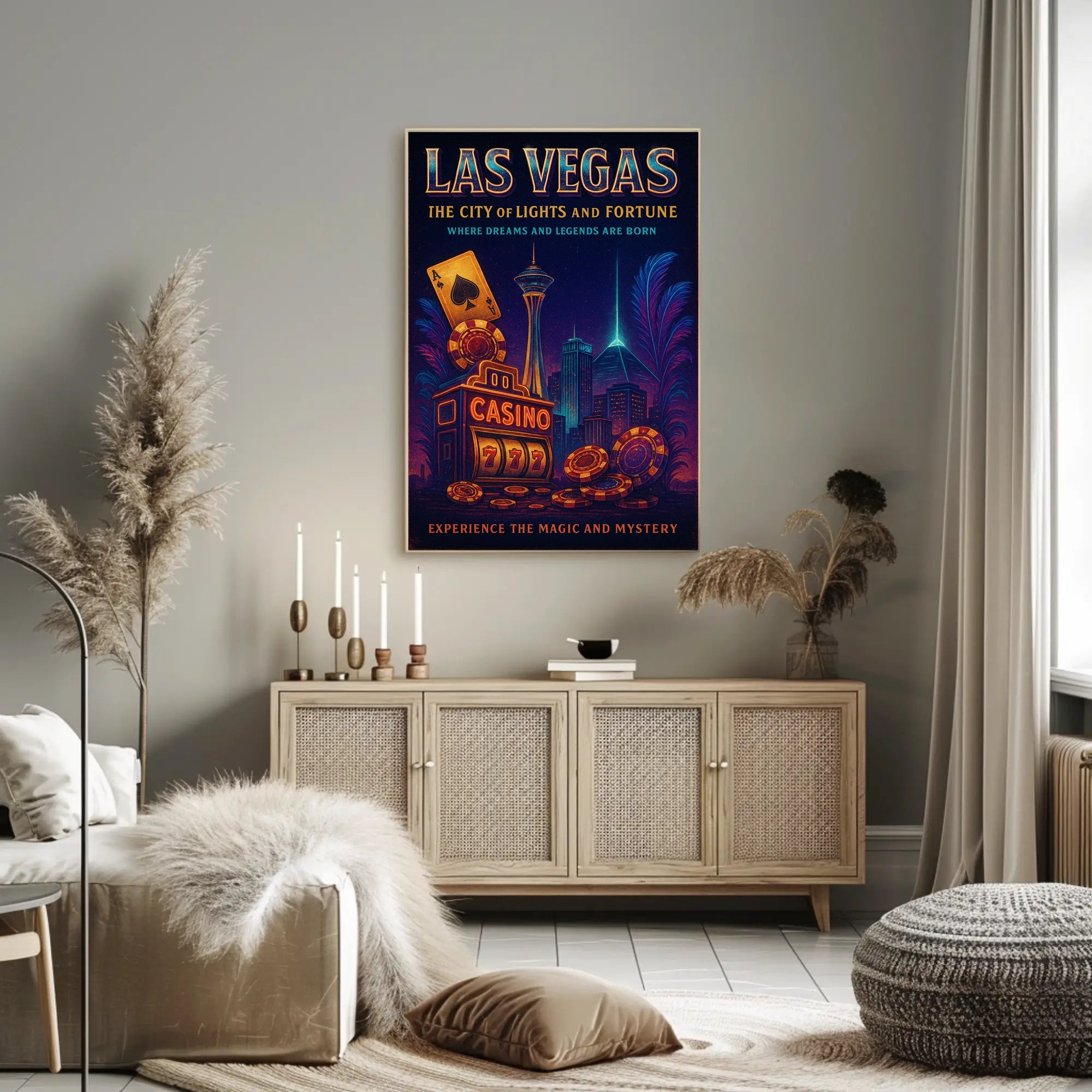 Las Vegas The City of Lights and Fortune Poster PosterGoat