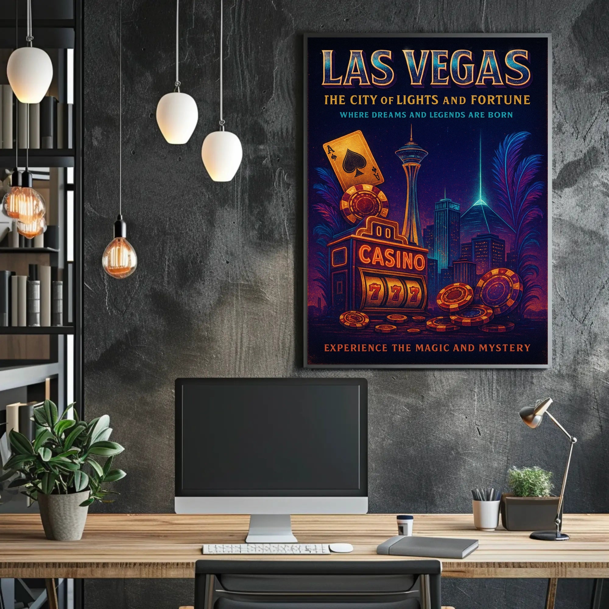 Las Vegas The City of Lights and Fortune Poster PosterGoat