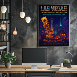 Las Vegas The City of Lights and Fortune Poster PosterGoat
