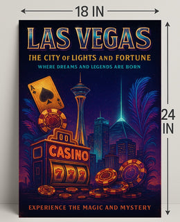 Las Vegas The City of Lights and Fortune Poster PosterGoat