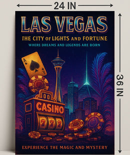 Las Vegas The City of Lights and Fortune Poster PosterGoat