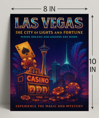 Las Vegas The City of Lights and Fortune Poster PosterGoat